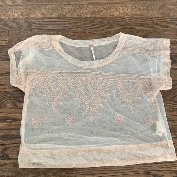 Free people mesh t-shirt. Perfect festival top! - Picture 1 of 3